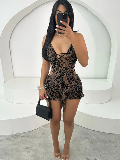 Wild Elegance – Leopard Romper with Luxury Flocking 3