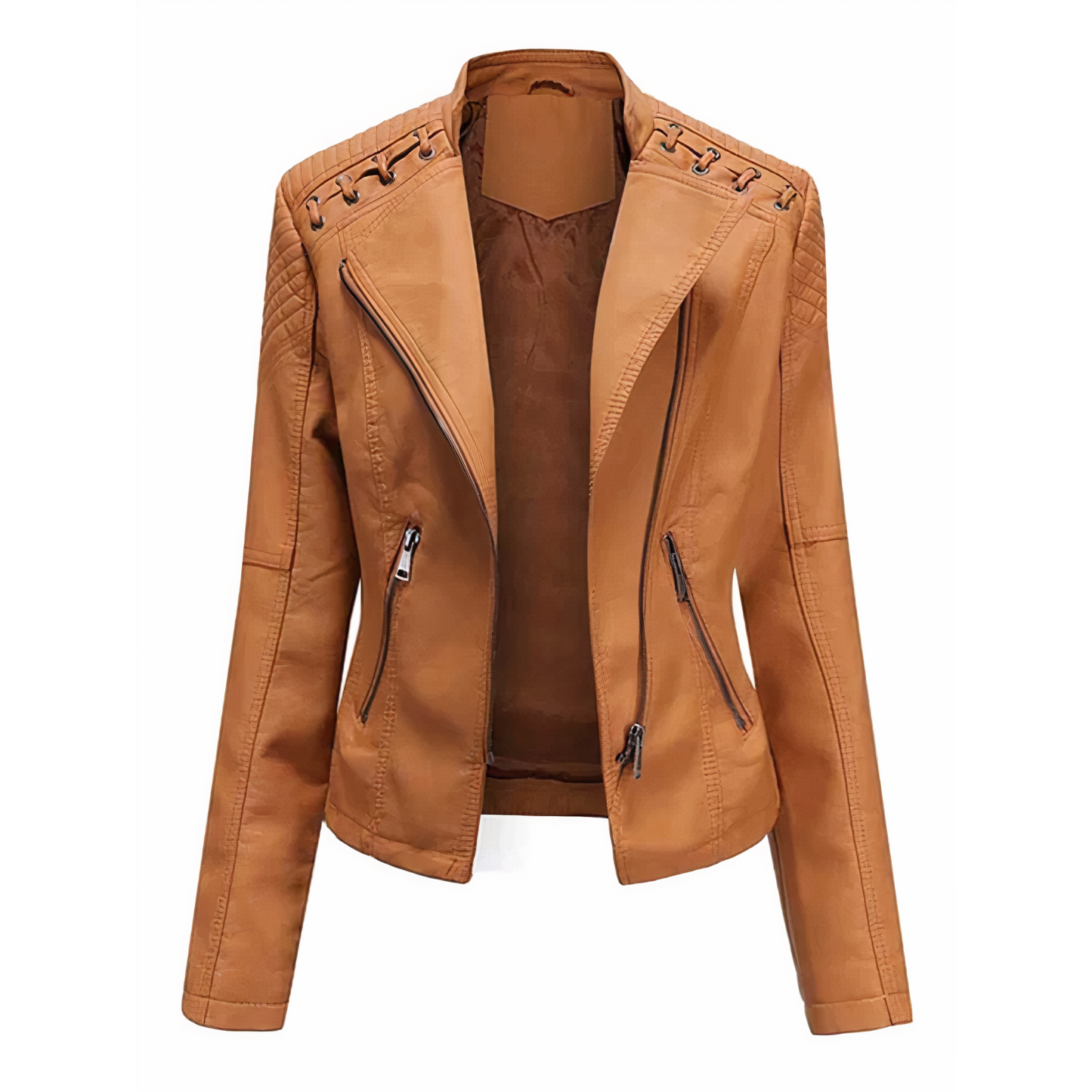 Wolff Women's Jacket | Women's Leather Jacket with PU Leather, Elegant and Comfortable 4