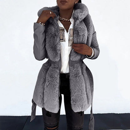 Wolff Women's Leather Jacket | Vegan Leather with Faux Fur Collar, Stylish and Comfortable 0