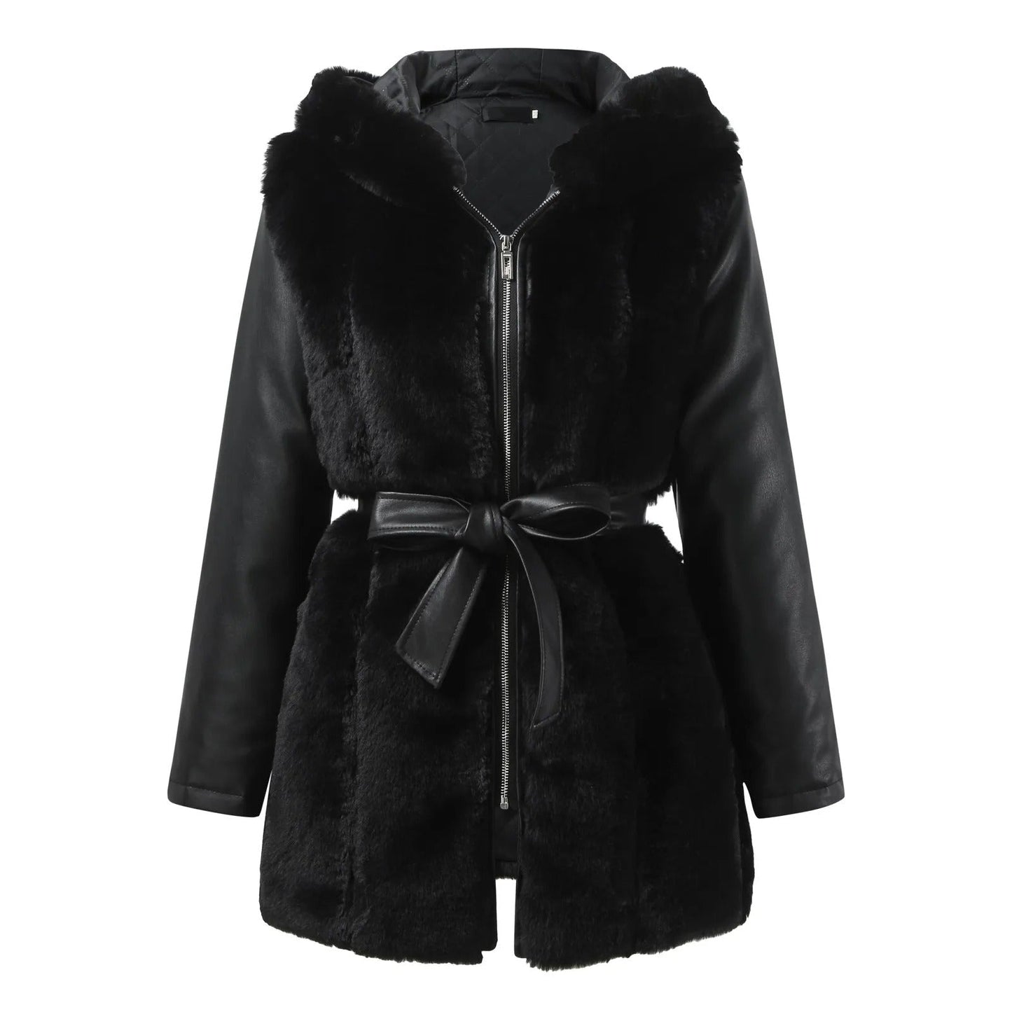 Wolff Women's Leather Jacket | Vegan Leather with Faux Fur Collar, Stylish and Comfortable 2