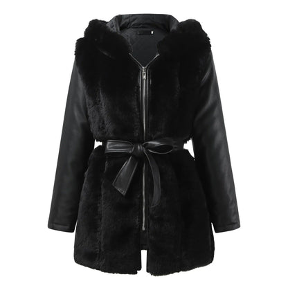 Wolff Women's Leather Jacket | Vegan Leather with Faux Fur Collar, Stylish and Comfortable 2