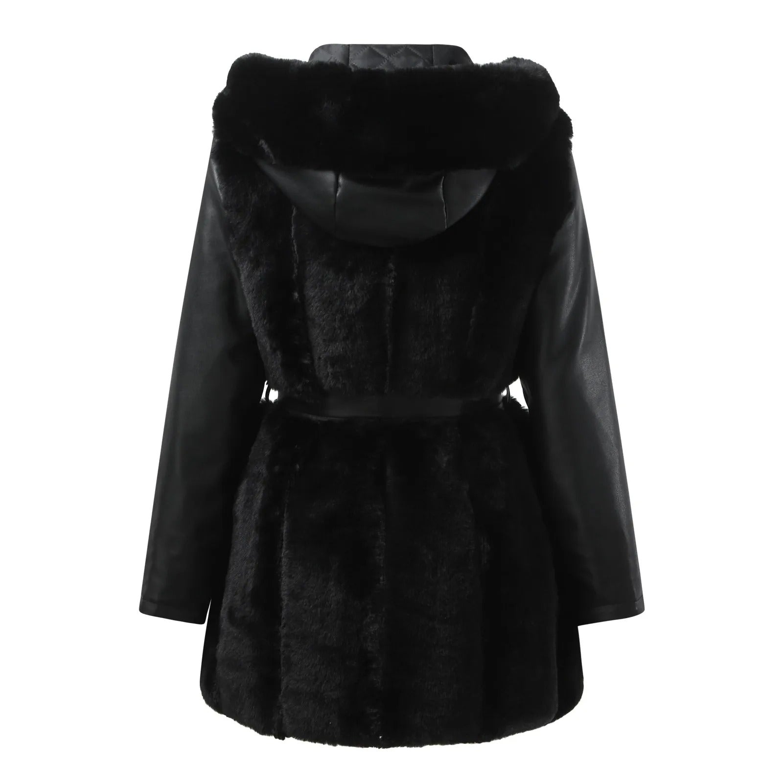 Wolff Women's Leather Jacket | Vegan Leather with Faux Fur Collar, Stylish and Comfortable 3