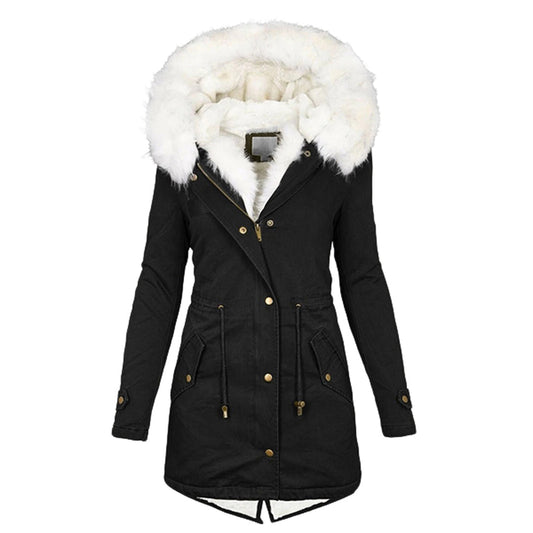 Wolff Women's Winter Coat | Fleece Lining, Windproof, Long Cut 0