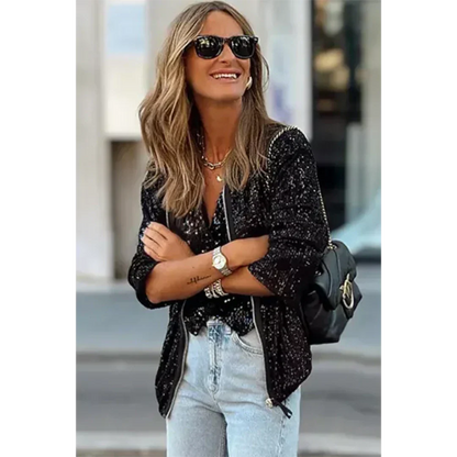 Women's Bomber Jacket with Zipper – Elegant & Modern 0