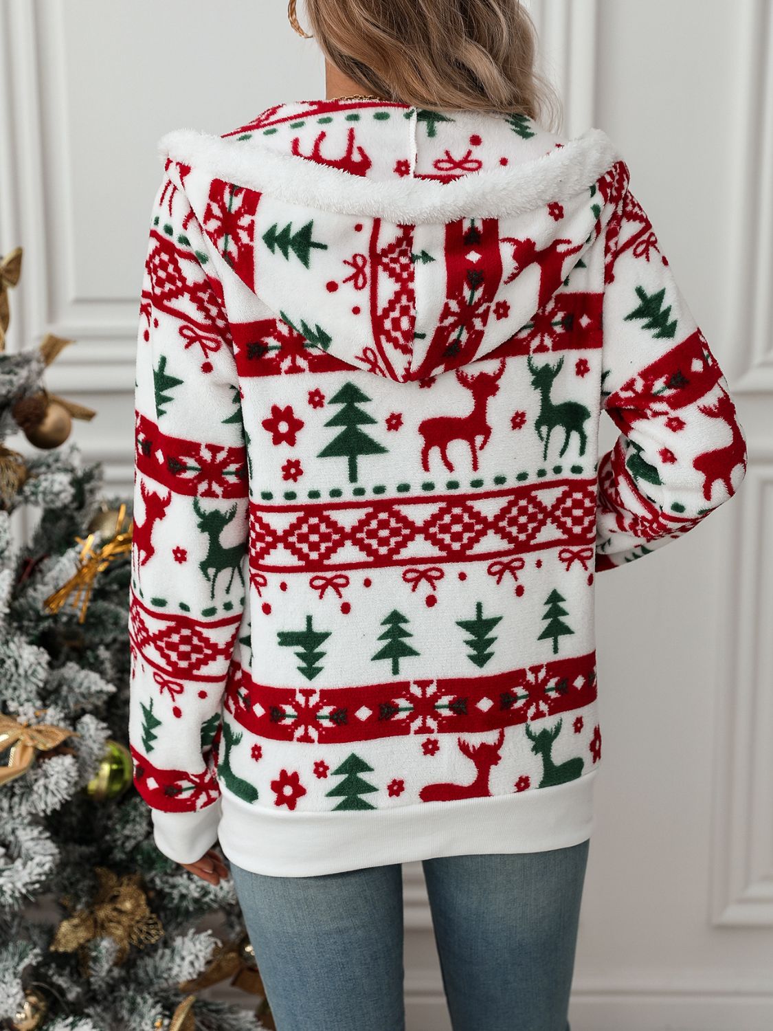 Women's Christmas Hoodie | Comfortable Fit with Reindeer 1