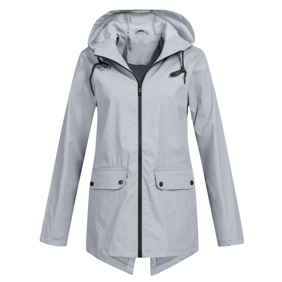 Women's Hooded Rain Jacket – Waterproof & Modern 11