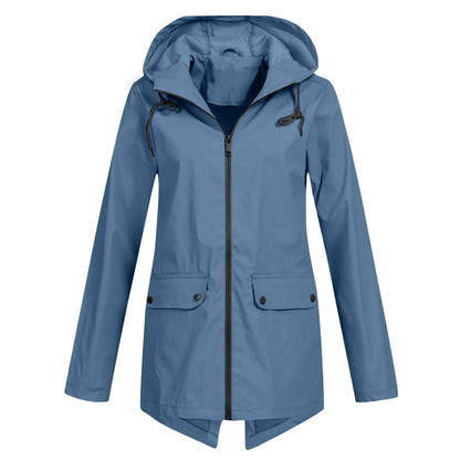 Women's Hooded Rain Jacket – Waterproof & Modern 12