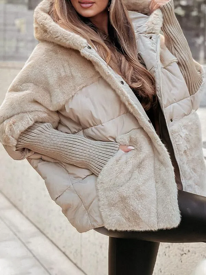 Women's Padded Long Winter Coat with Hood and Multicolor Design for Warmth and Comfort 1
