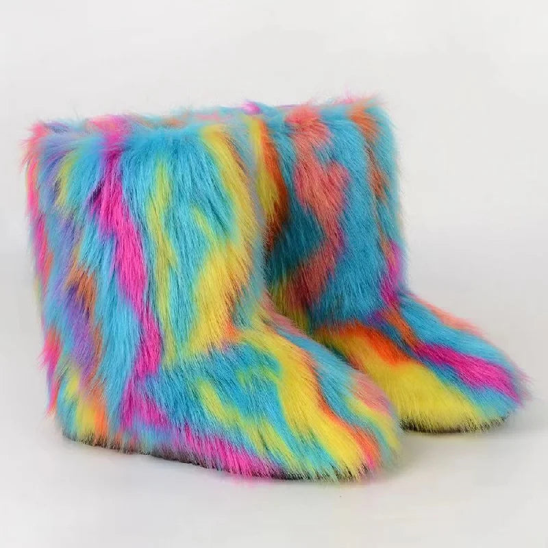 Yara Women's Snow Boots | Fluffy Design, Comfortable Fabric 11