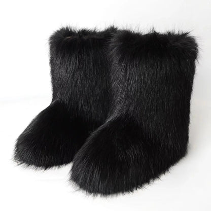 Yara Women's Snow Boots | Fluffy Design, Comfortable Fabric 8