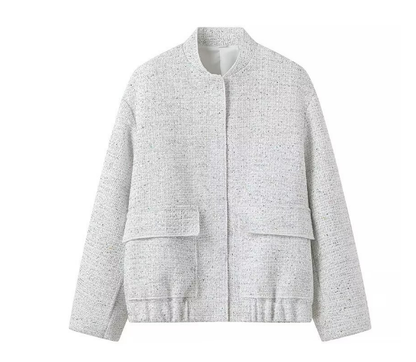 ZAFINA | Shiny Bomber Jacket with Sequins 3