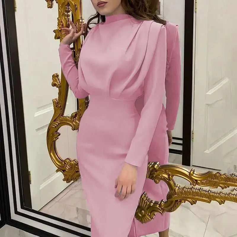 ZAYRA | Midi dress with turtleneck collar and elegant lines 3